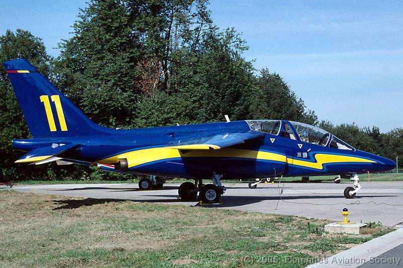 1999 AT-18 Alpha-Jet 001 AT-18 - The second aircraft painted to celebrate 20 Years of service of the Alpha Jet in the Belgian Air Force. Picture taken at Beauvechain on 4 September 1999 (Laurent Vlieghe)